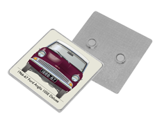 Ford Anglia 105E Deluxe 1966-67 Square Fridge Magnet